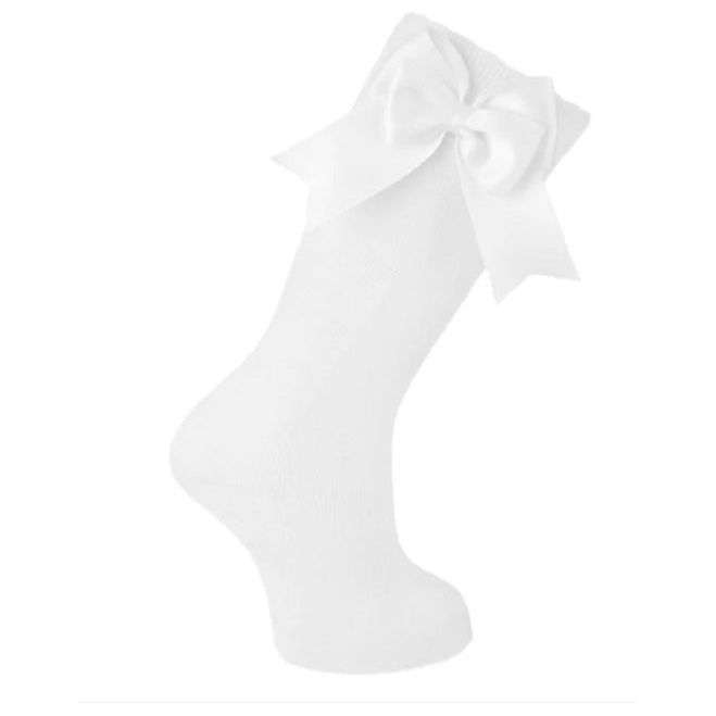 White Carlomagno Knee High Socks