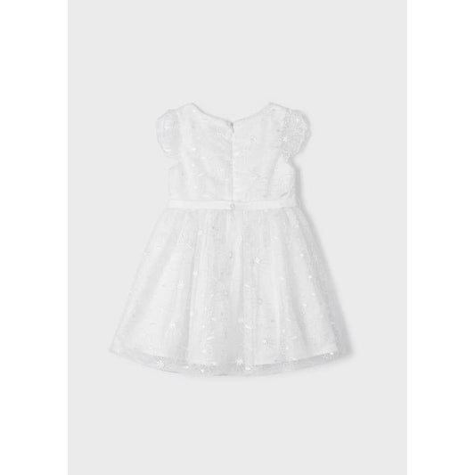 Embroidered White Lace Dress