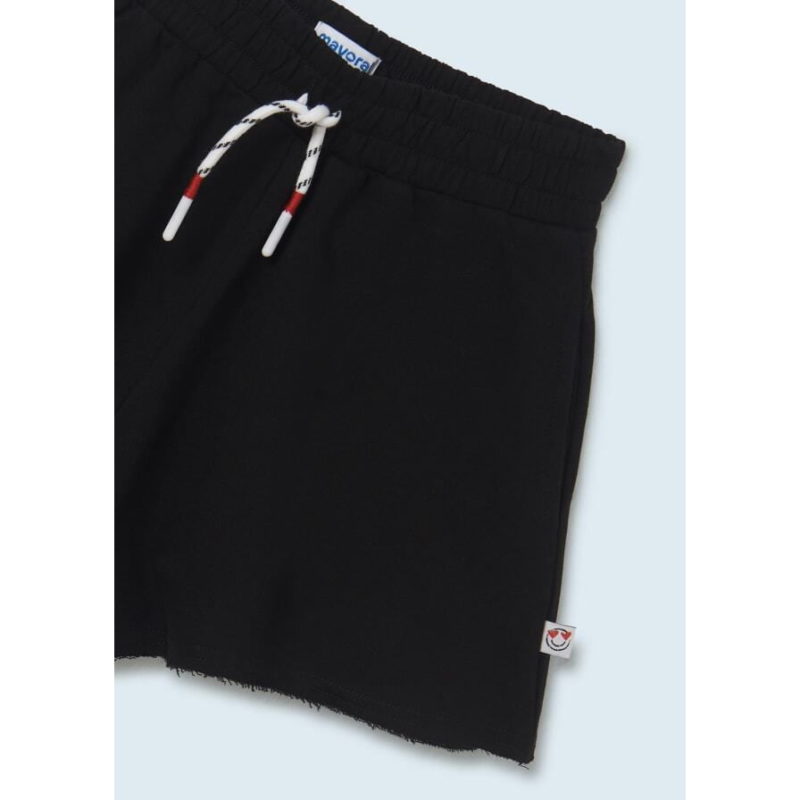 Girls Black Fleece Shorts