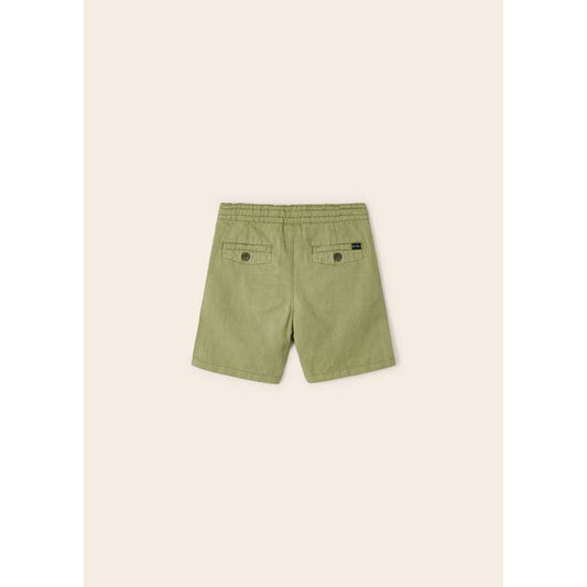 Kiwi Green Linen Shorts