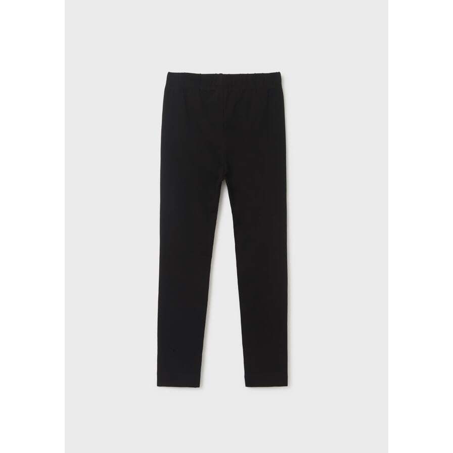 Black Basic Cotton Tween Leggings