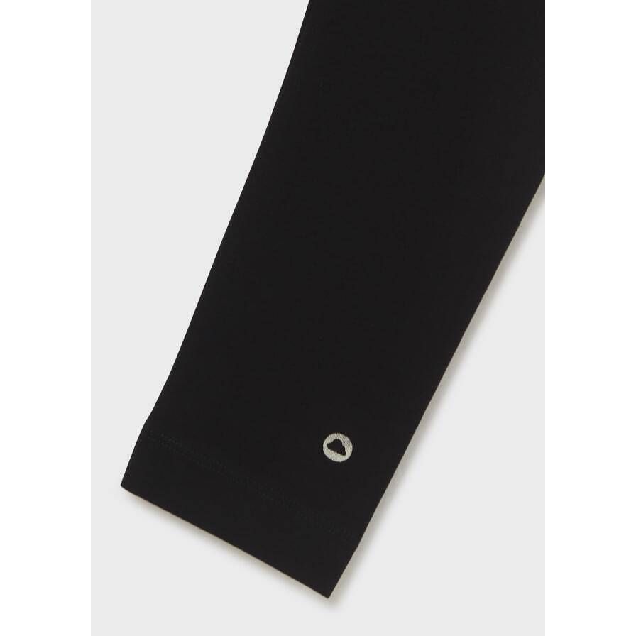 Black Basic Cotton Tween Leggings