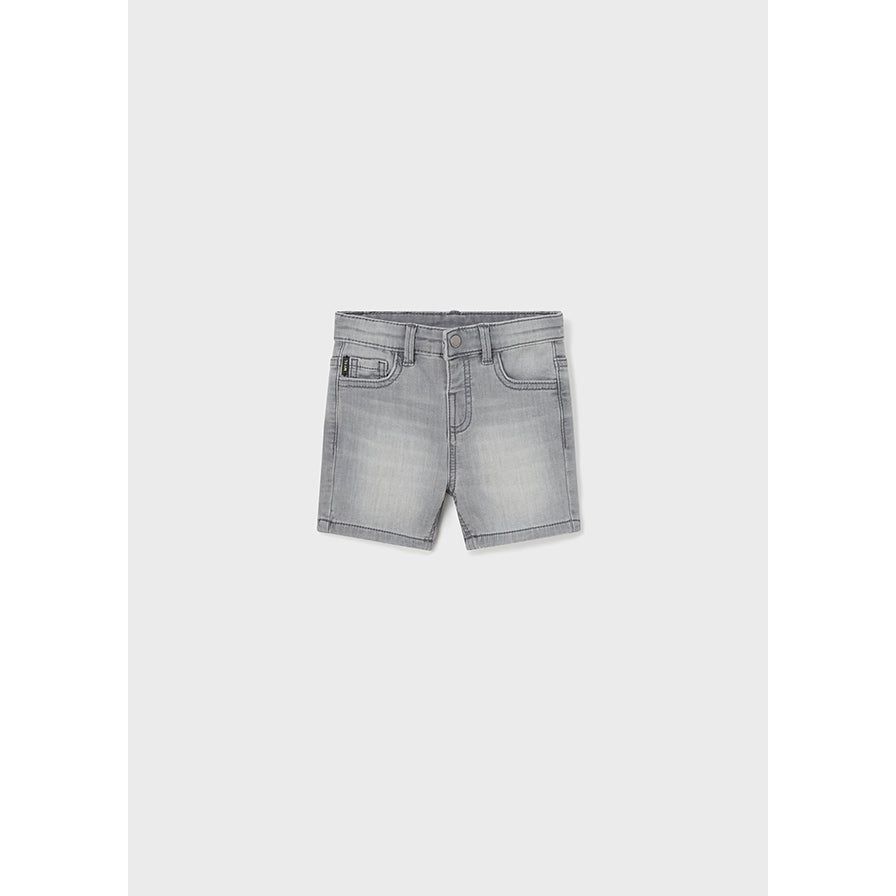Soft Grey Denim Shorts--1285G