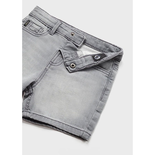 Soft Grey Denim Shorts--1285G