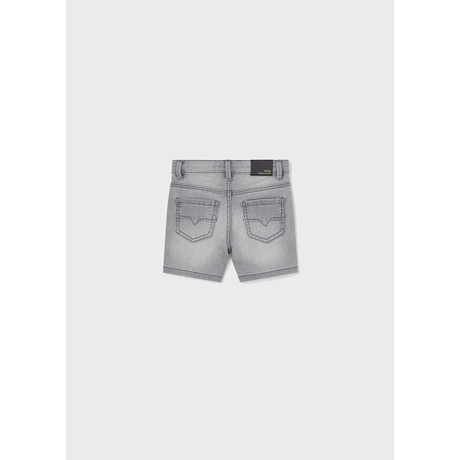 Soft Grey Denim Shorts--1285G