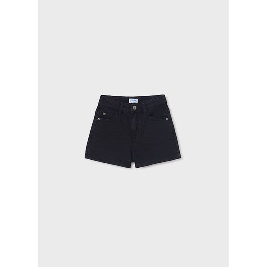Black Basic Denim Shorts--235Blk