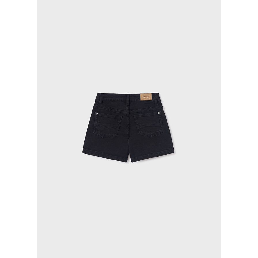 Black Basic Denim Shorts--235Blk