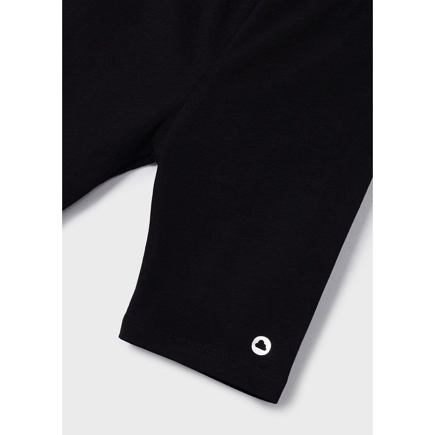 Black Cotton Biker Shorts