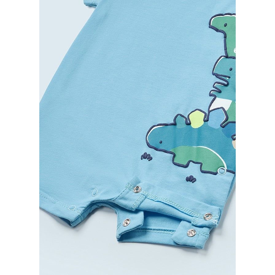 Blue Boys Maui Dino Romper