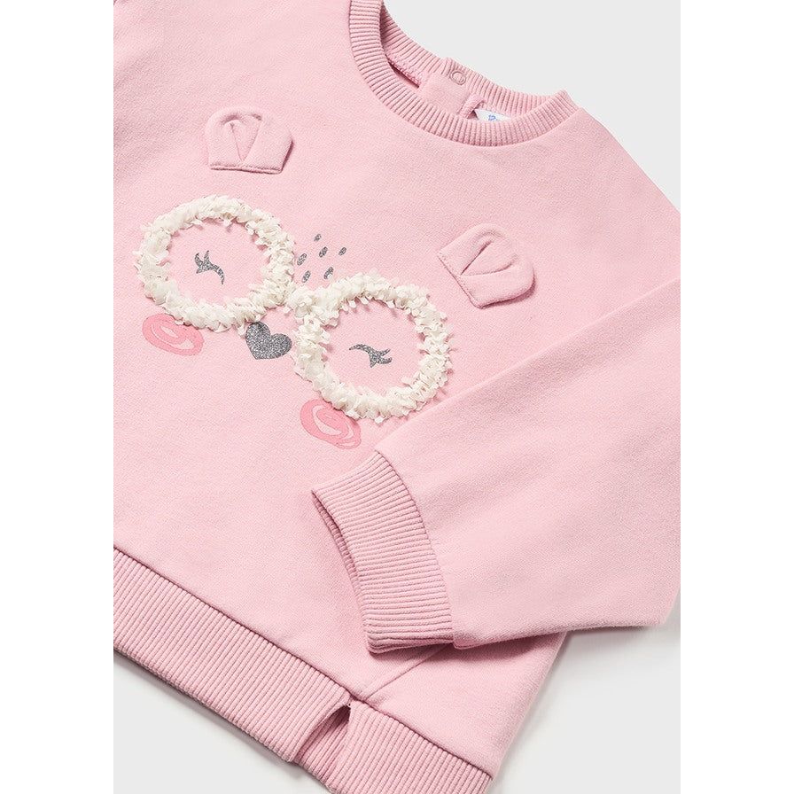 Pink Kitty Glasses Sweatshirt