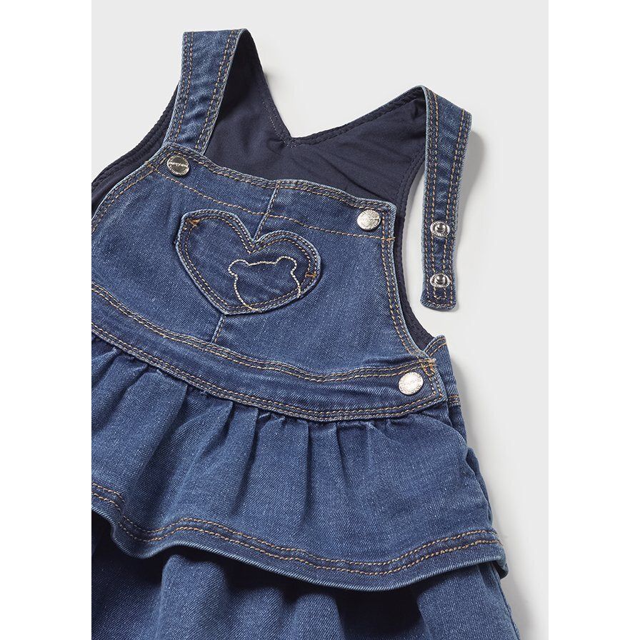 Ruffled Denim Bear Dress