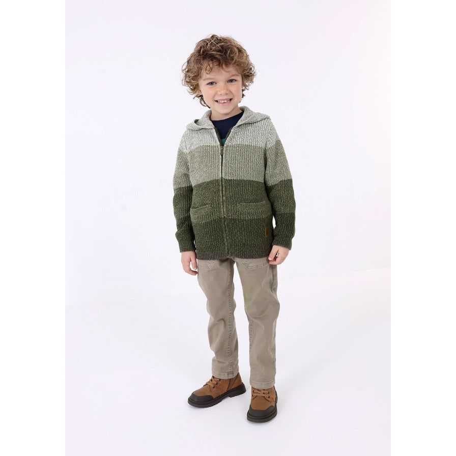 Dill Knit Colorblock Zip up Hoodie