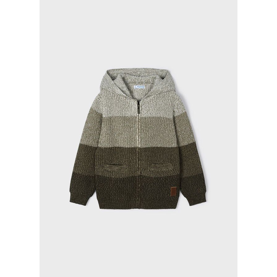 Dill Knit Colorblock Zip up Hoodie