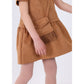Faux Suede Dress with Purse