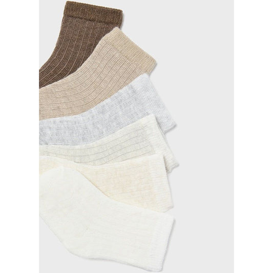 6 Pack Baby Socks (Natural Colors)