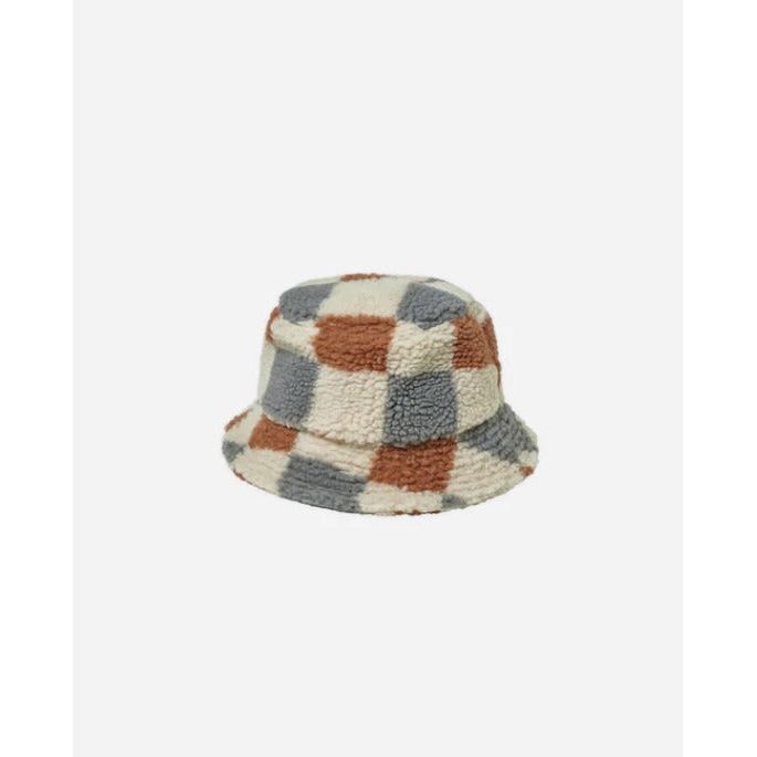 Shearling Check Bucket Hat