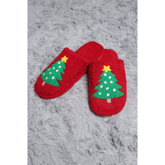 Christmas Tree Embroidered Slipper (Adult)