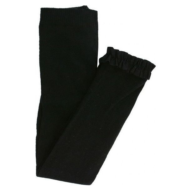 Black Footless Ruffle Tights