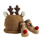 Reindeer Hat and Sock Set - Jayla's Bowtique