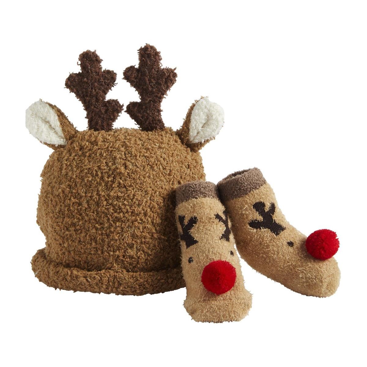 Reindeer Hat and Sock Set - Jayla's Bowtique