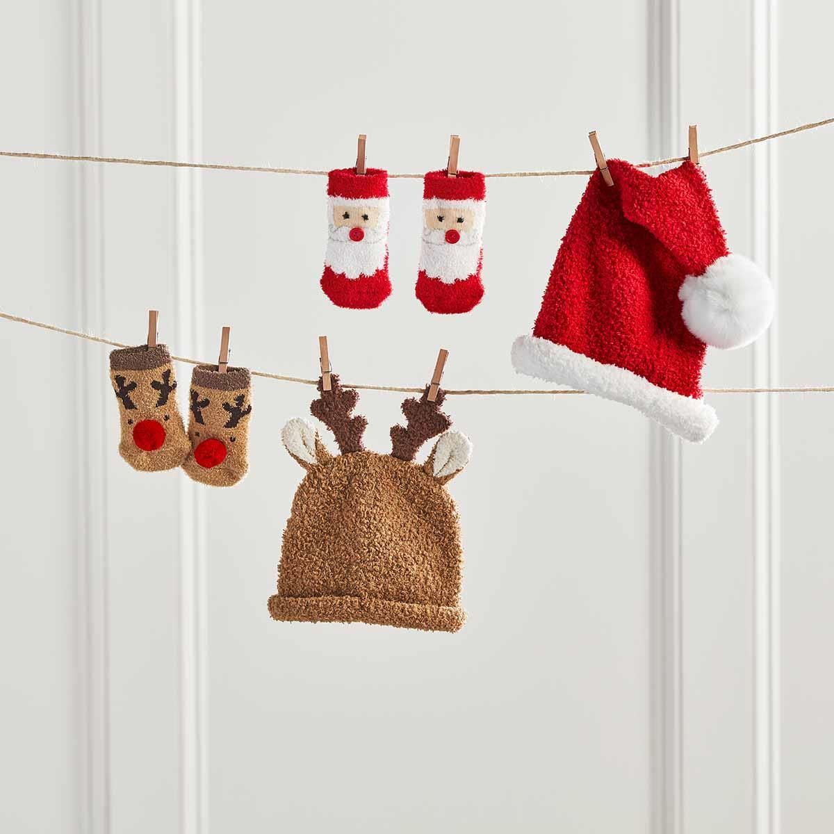 Reindeer Hat and Sock Set