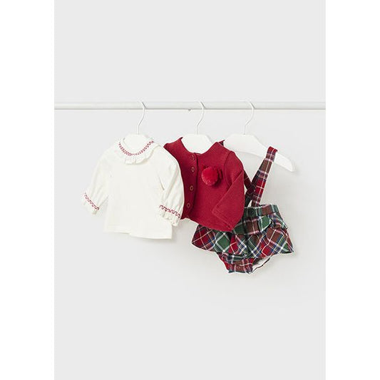 2pc Holiday Bubble Skirt & Layering Shirt Set