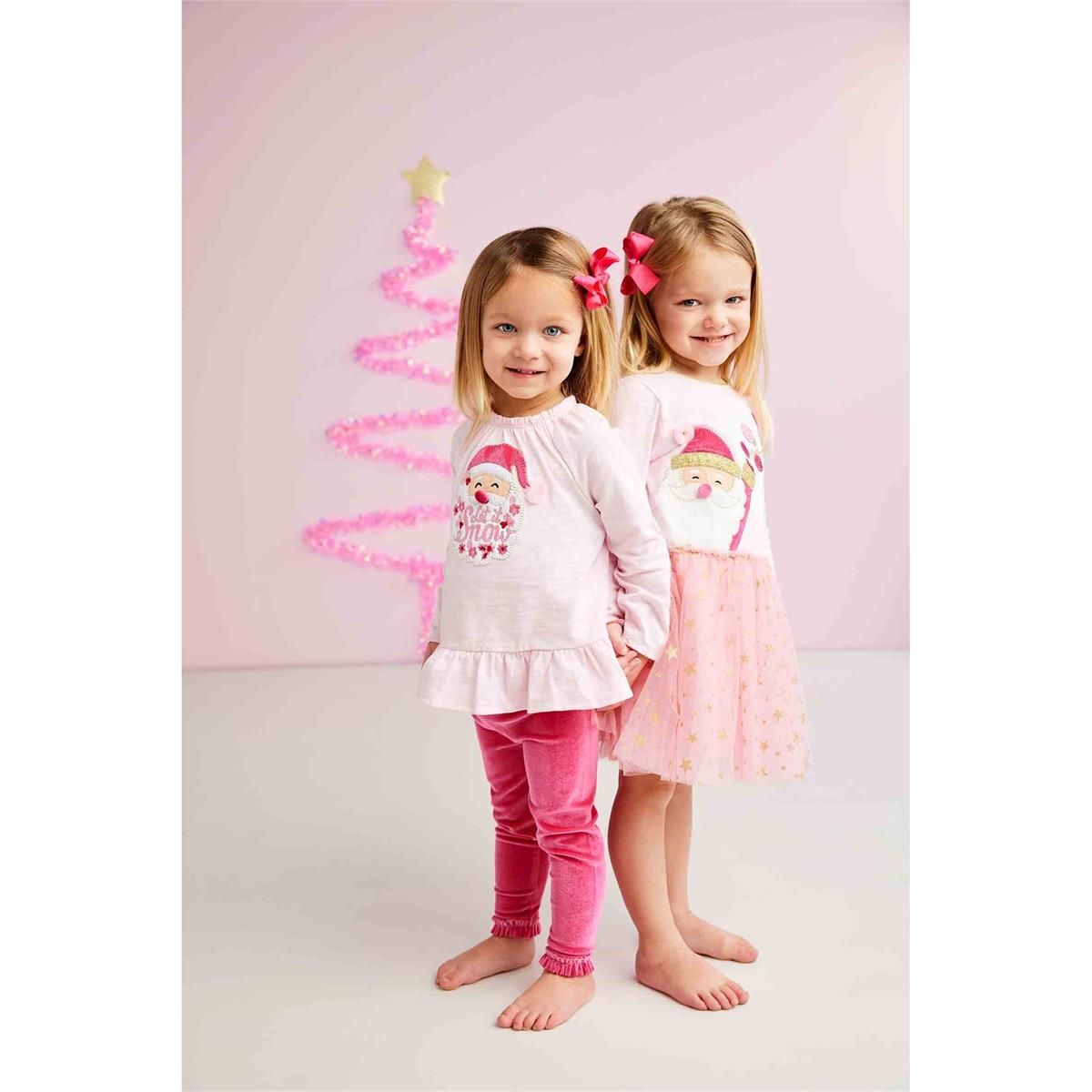 Pink Santa Glitter Toddler Dress - Jayla's Bowtique