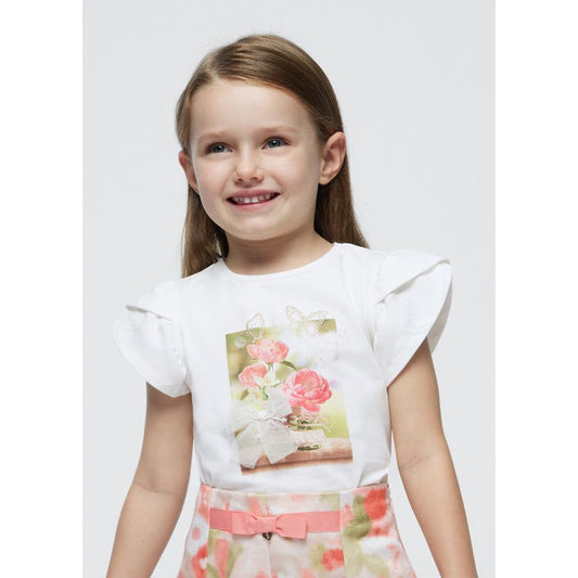 Floral Bows & Butterflies Printed Tee Shirt