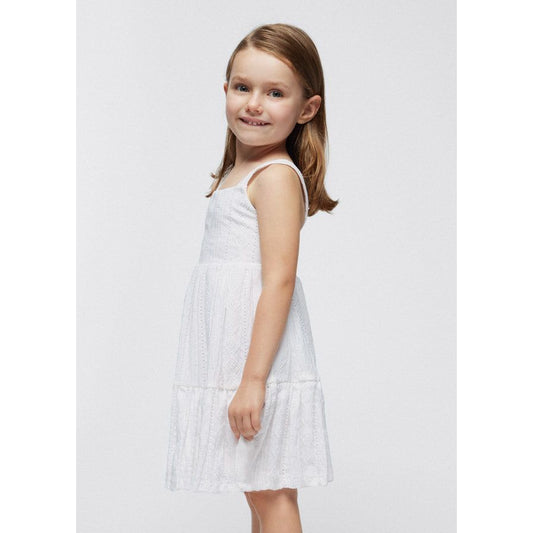 White Openwork Dress