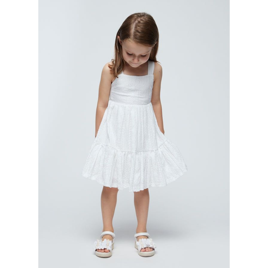 White Openwork Dress