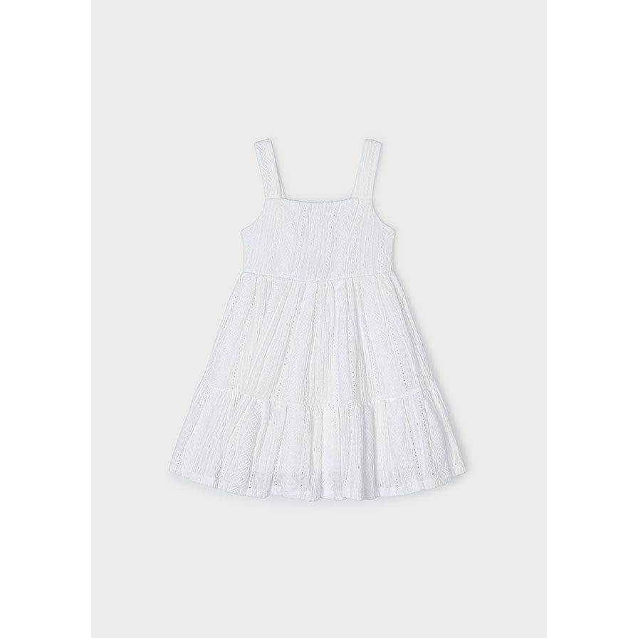 White Openwork Dress
