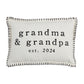 Grandparents Est 2024 Pillow