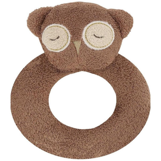 Brown Owl Plush Rattle