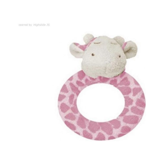 Pink Giraffe Plush Rattle