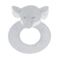 Grey Elephant Plush Rattle