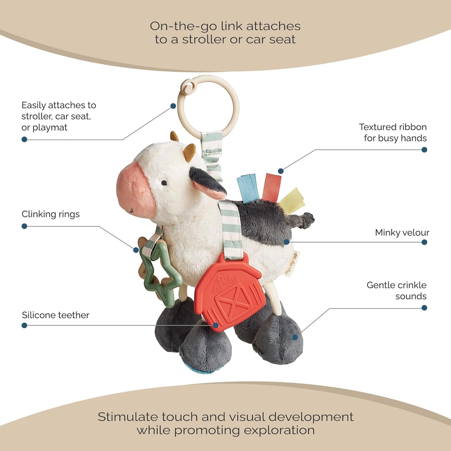 Cow Link & Love™ Teething Activity Toy