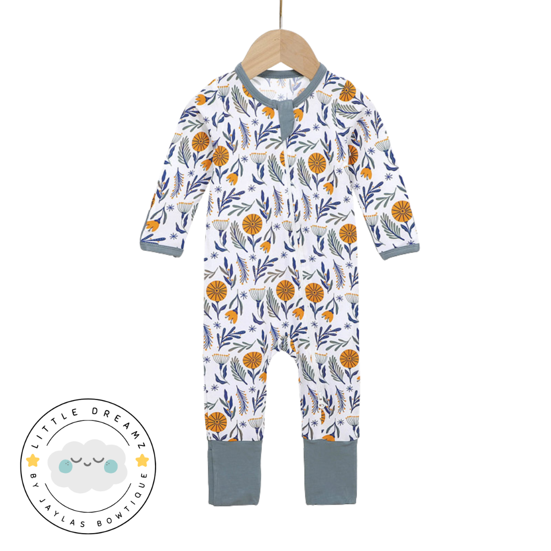 Golden Meadow Zip Romper