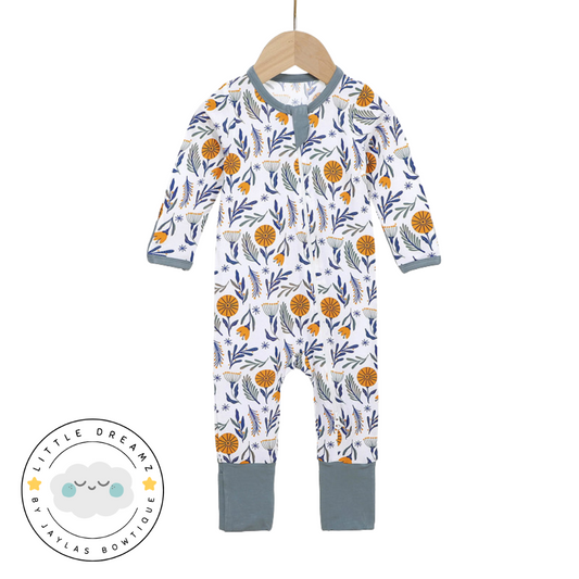 Golden Meadow Zip Romper