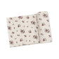 Misty Rose Floral Waffle Swaddle Blanket