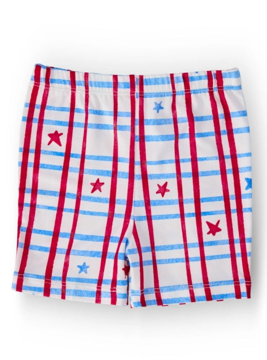 Patriotic Plaid Twirl Shorts