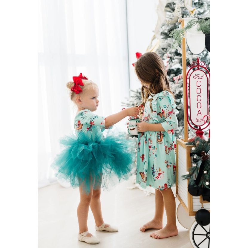 Believe in Your Elf Ruffle Twirl Dress
