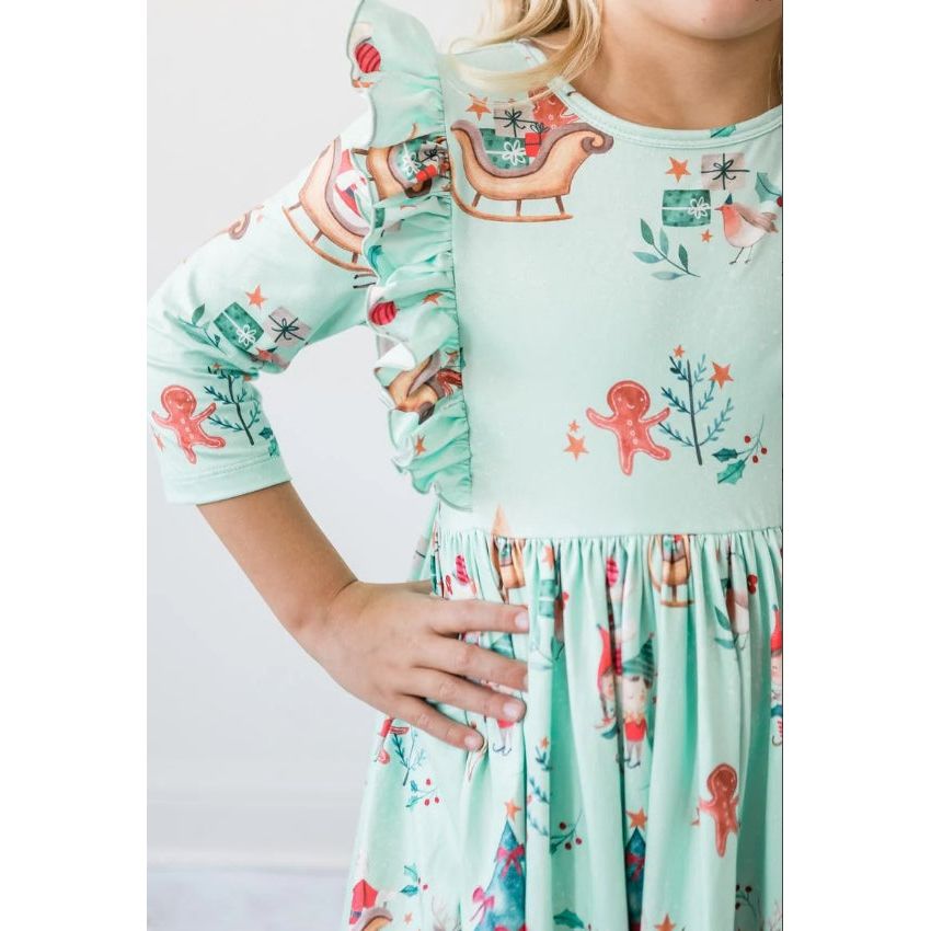 Believe in Your Elf Ruffle Twirl Dress