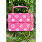 Hot Pink Star Crossbody w/ Handle Purse