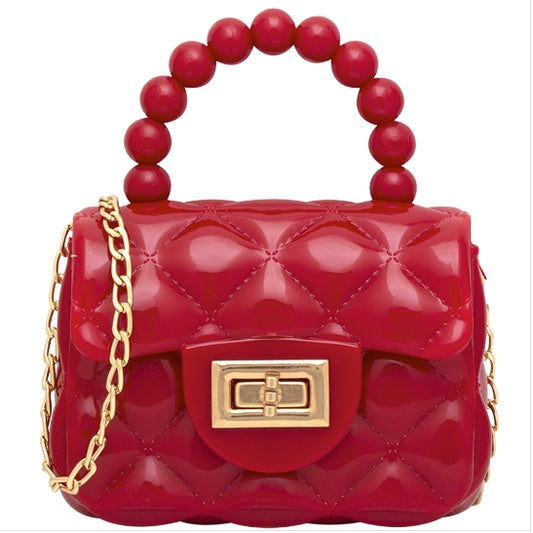 Red Quilted Mini Jelly Purse