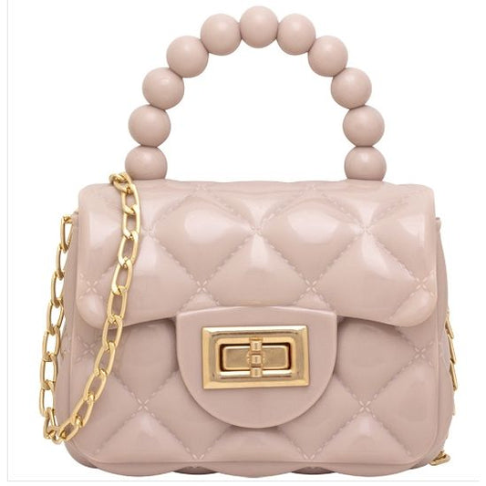 Khaki Quilted Mini Jelly Purse