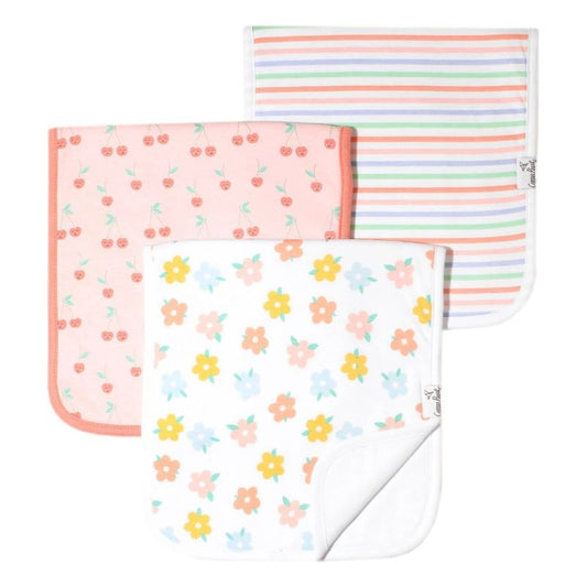 Cherry Premium Burp Cloths (3-Pack)