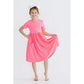 Neon Pink S/S Pocket Twirl Dress