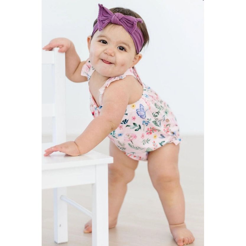 Butterfly Meadows Ruffle Cross Back Romper