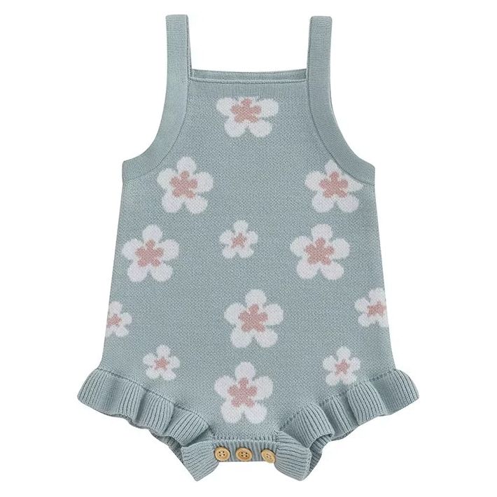 Summer Daisy Sweater Romper