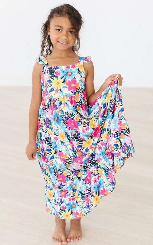 Petal Paradise Ruffle Maxi Dress